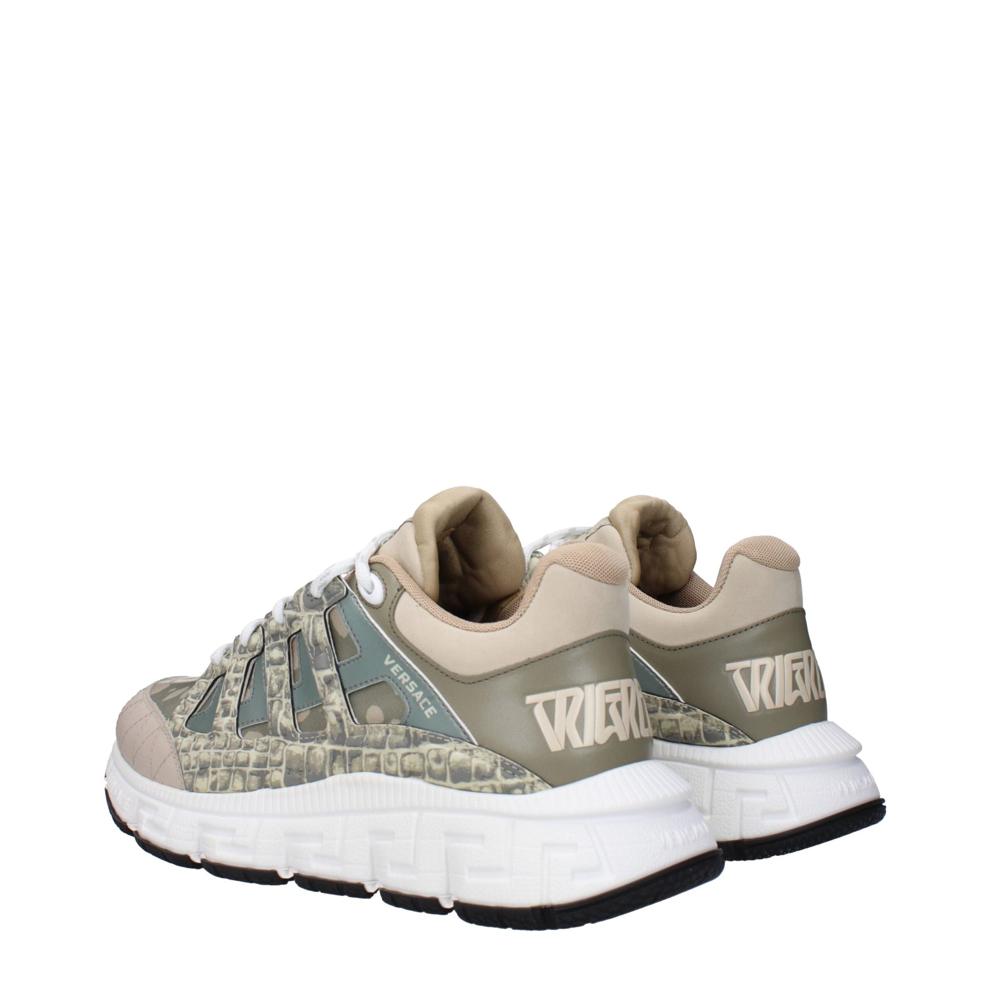 Green Fabric Low Tops
