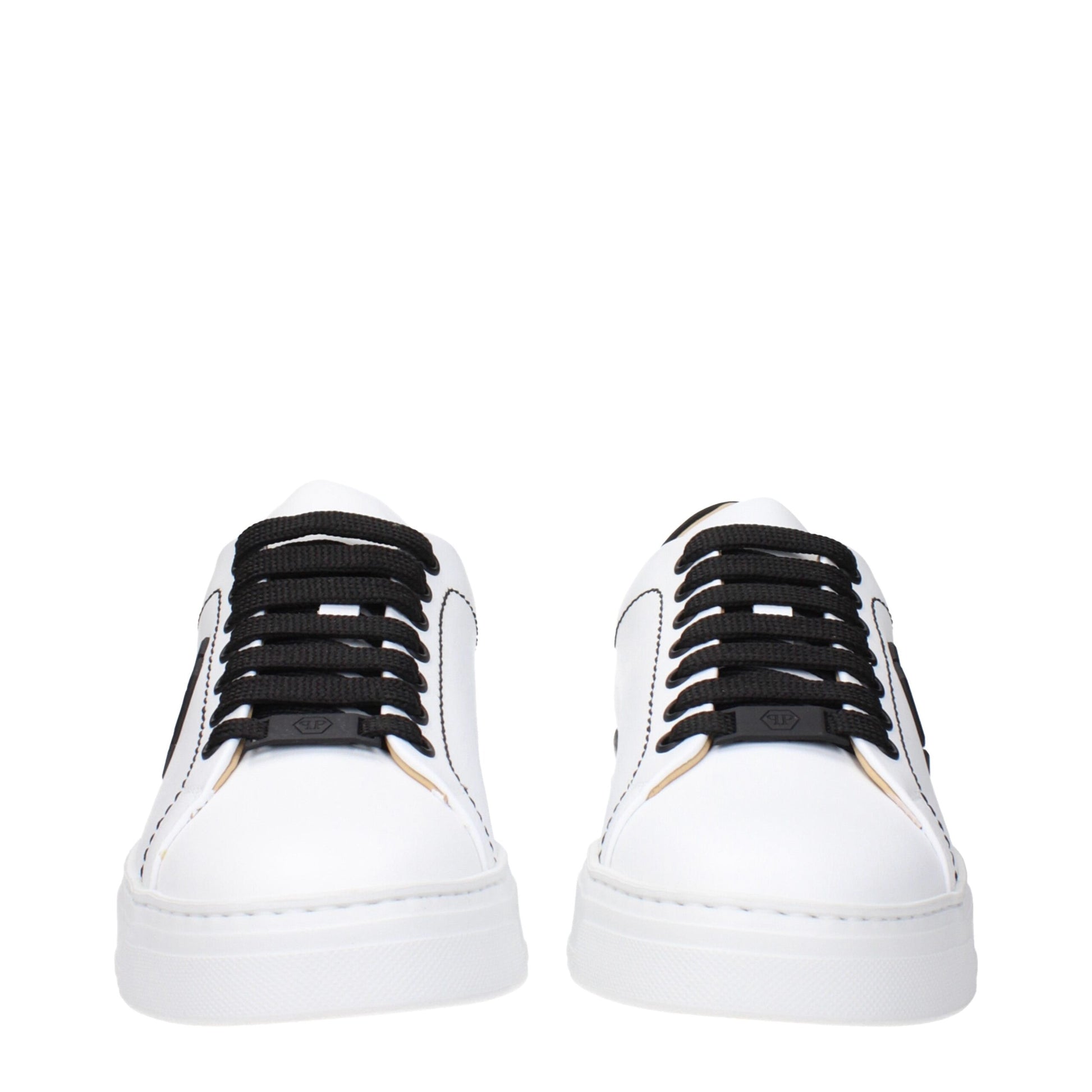 White Leather Low Tops