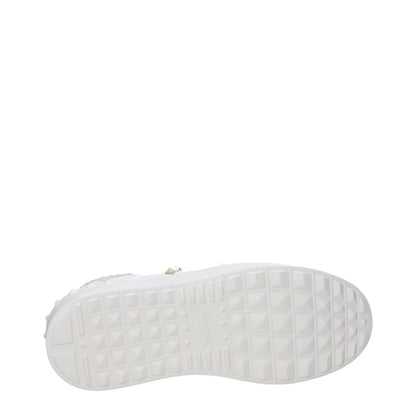 White Leather Platform Sneakers