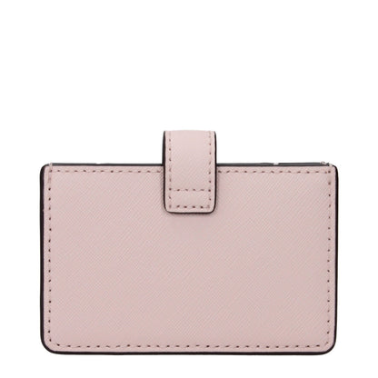 Pink Leather Cardholders