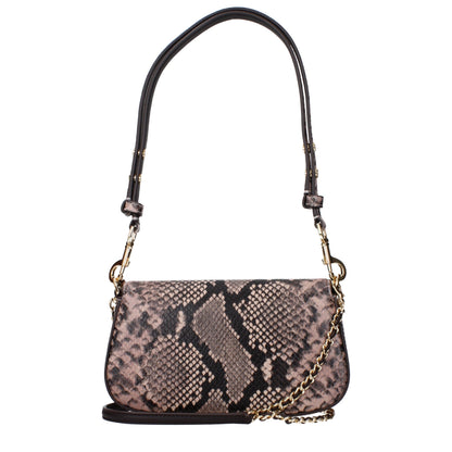 Pink Leather Shoulder Bags