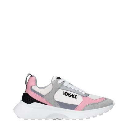White Fabric Sneakers