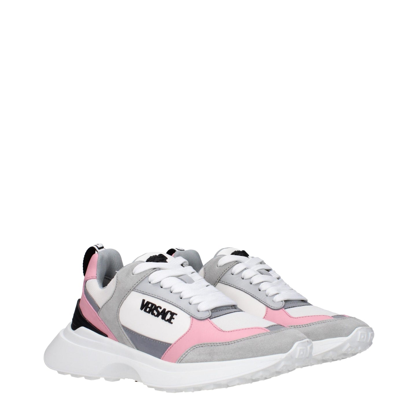 White Fabric Sneakers