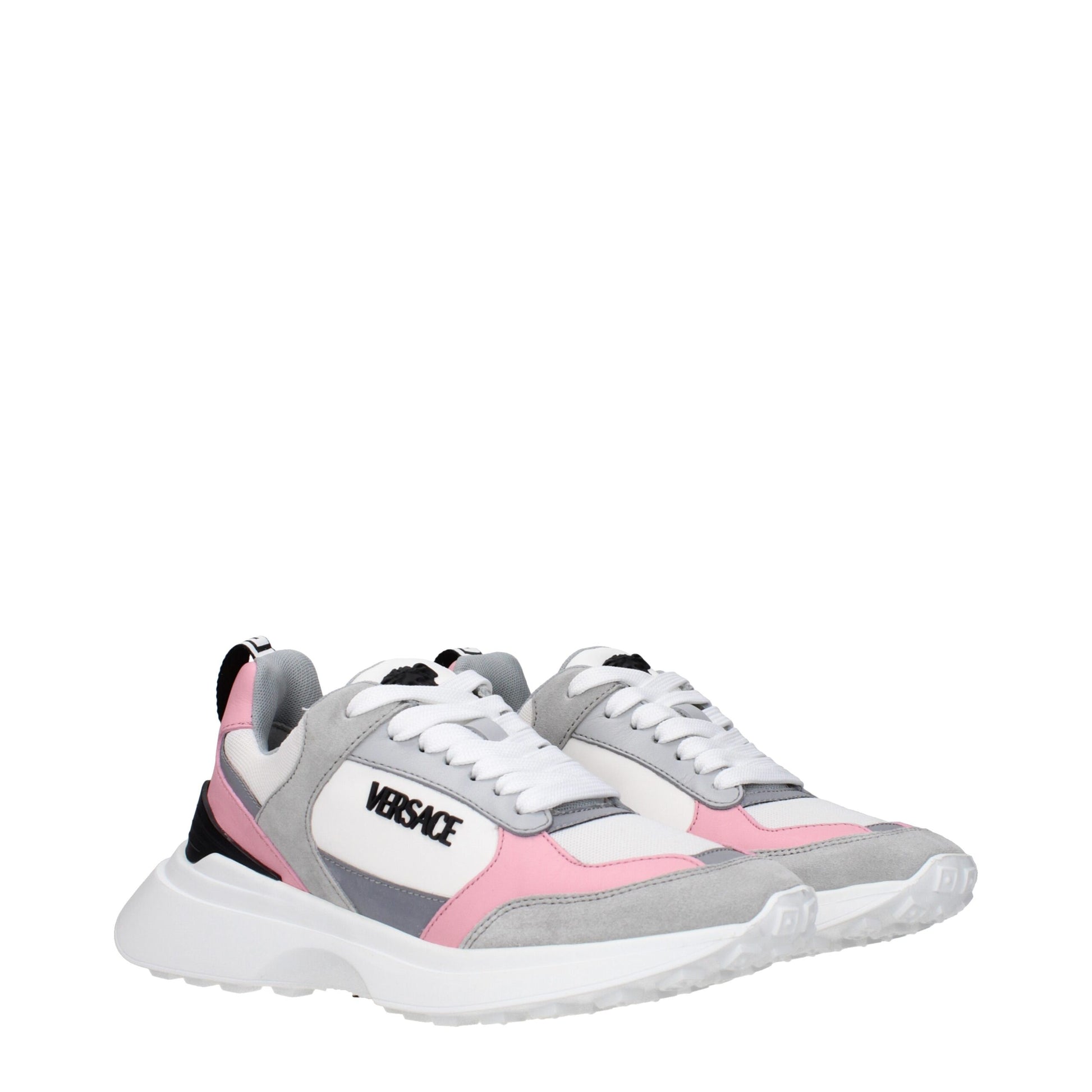 White Fabric Sneakers