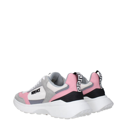 White Fabric Sneakers