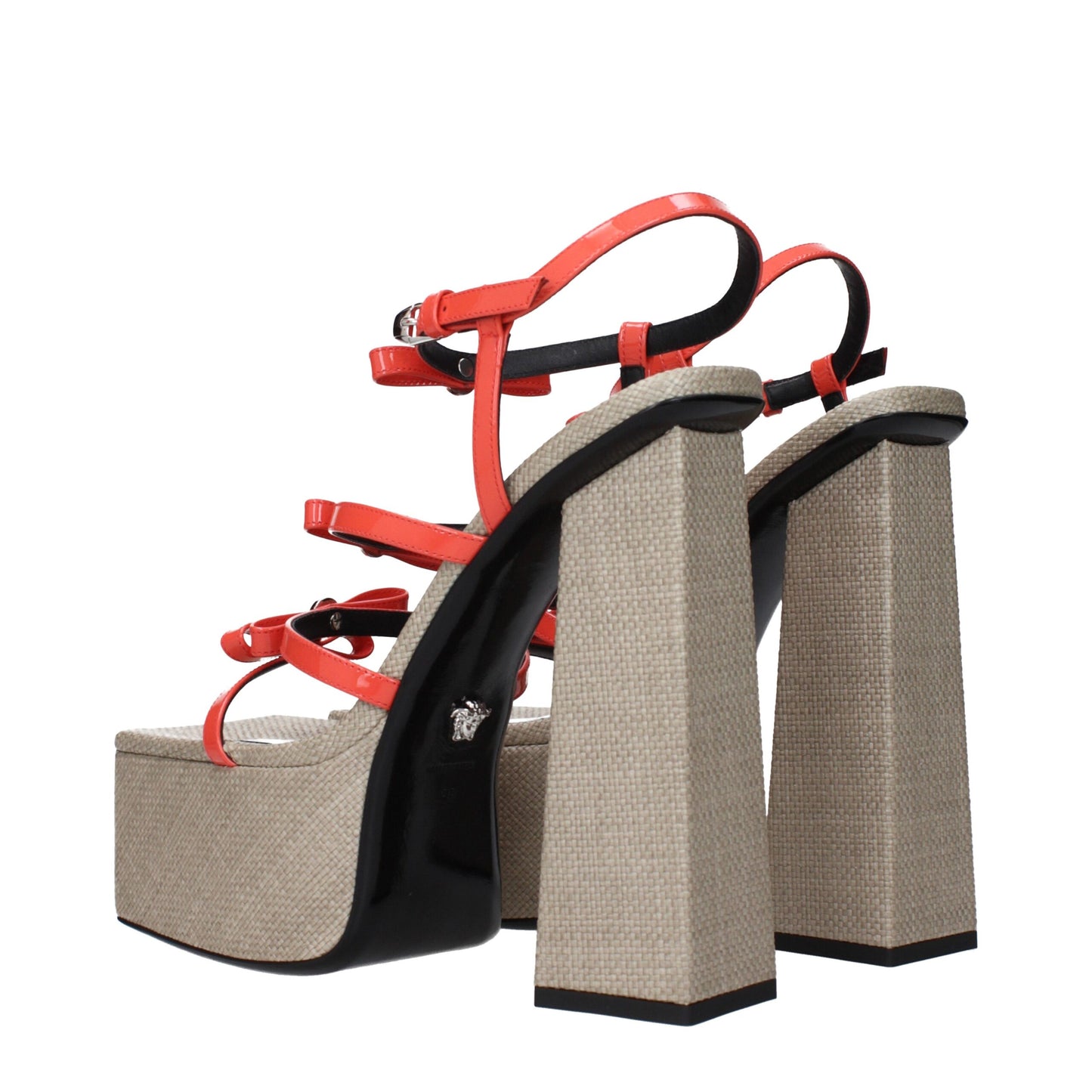 Orange Leather Platforms
