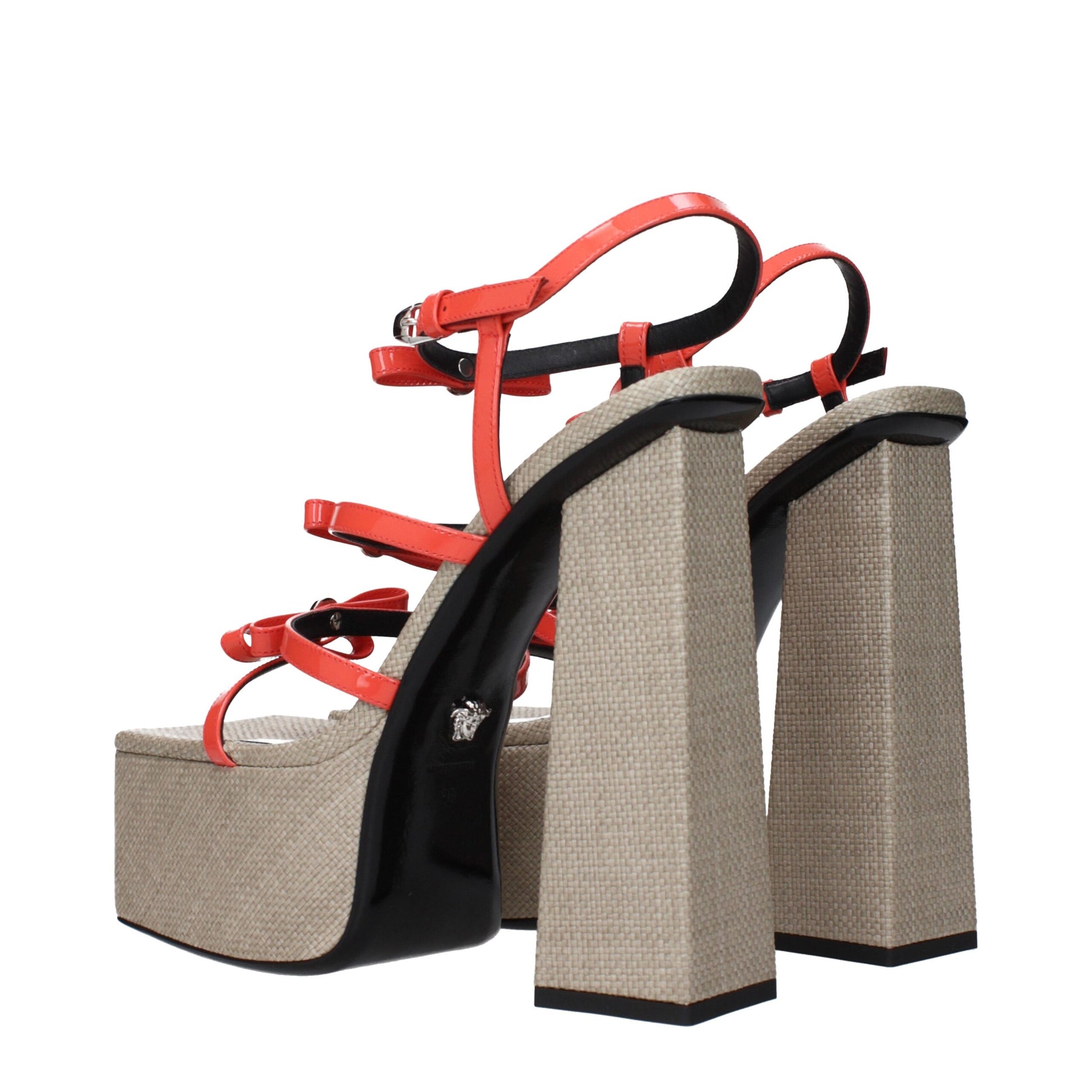 Orange Leather Platforms