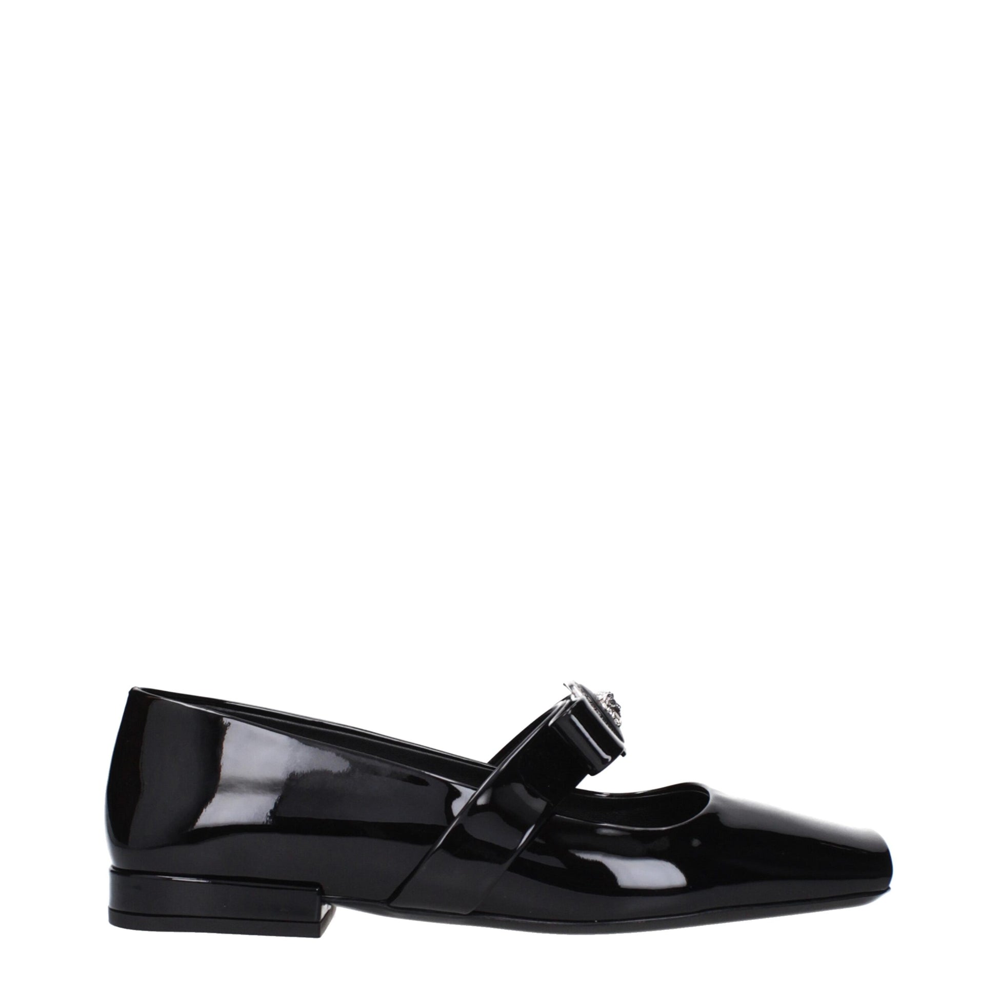 Black Leather Ballet Flat