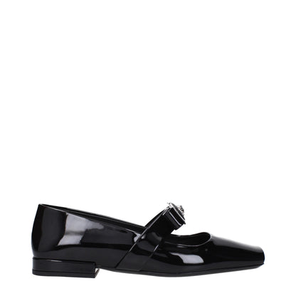 Black Leather Ballet Flat