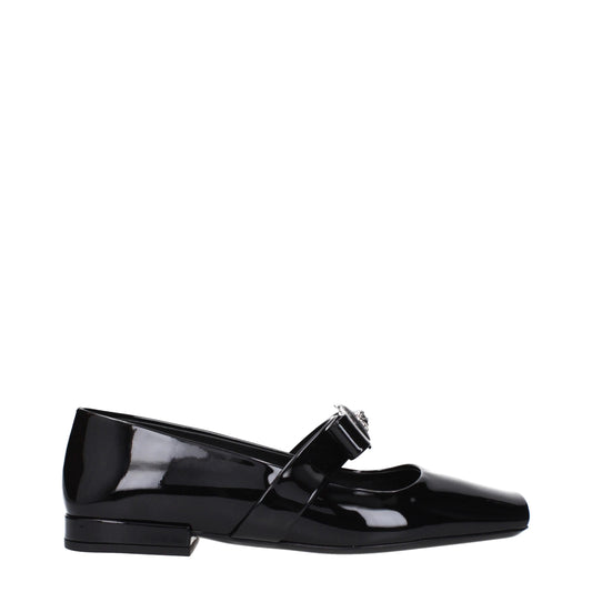 Black Leather Ballet Flat