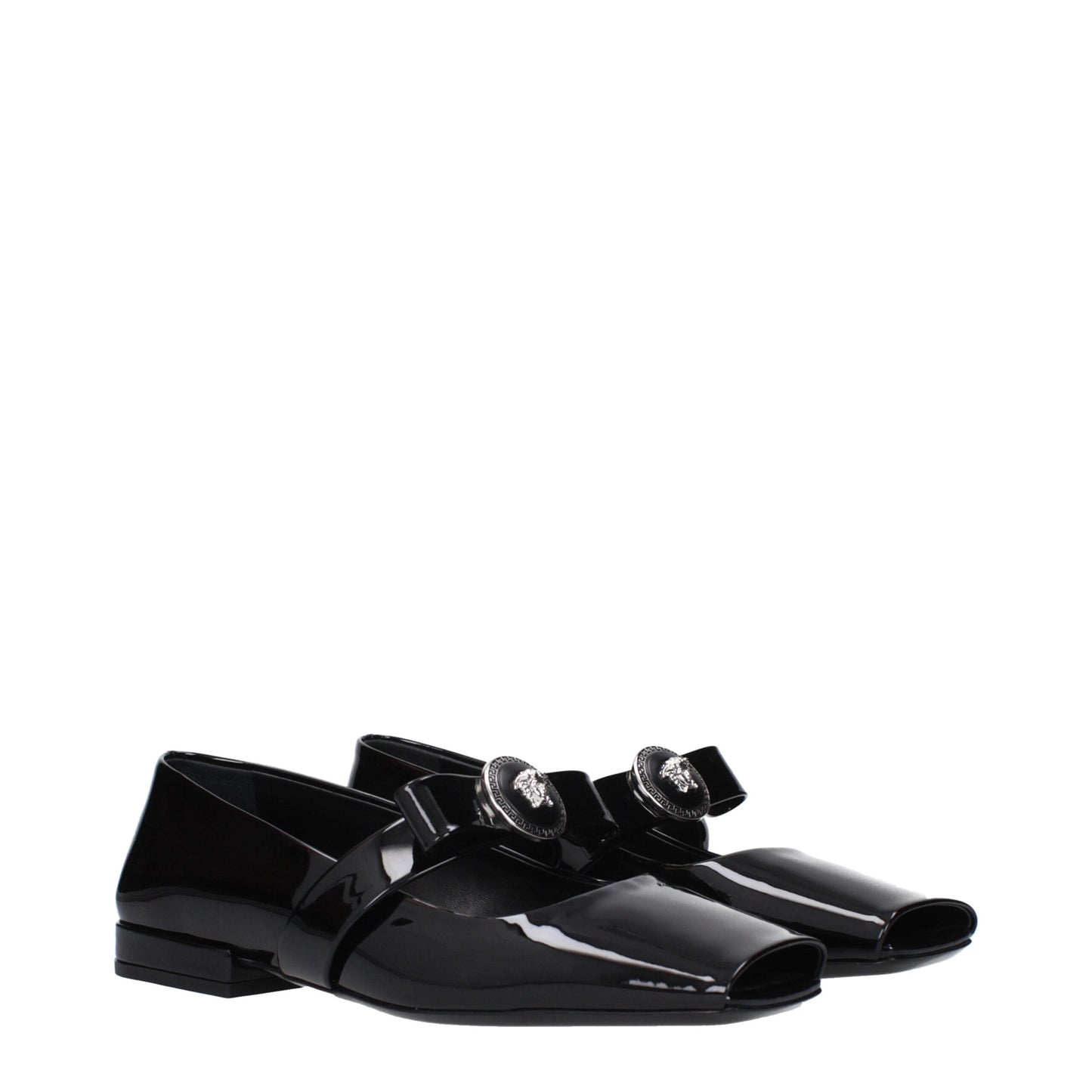 Black Leather Ballet Flat