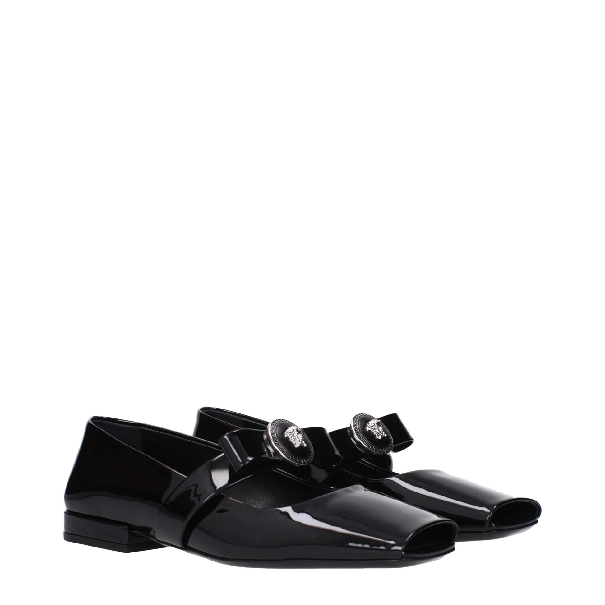 Black Leather Ballet Flat