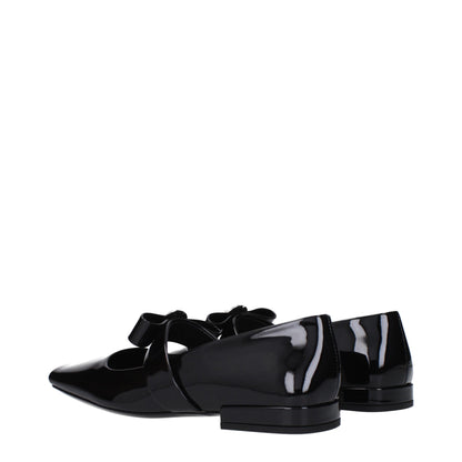 Black Leather Ballet Flat