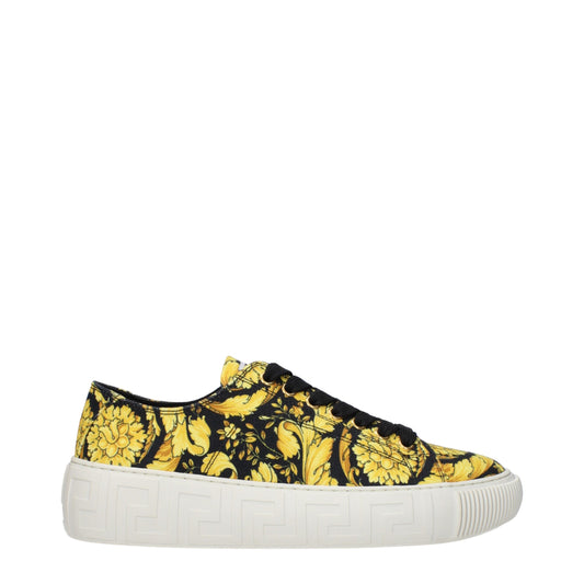 Gold Fabric Sneakers