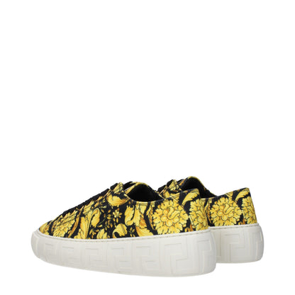 Gold Fabric Sneakers