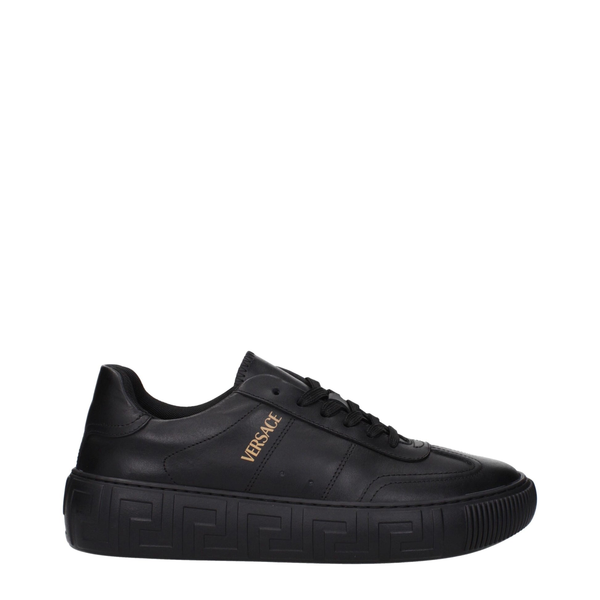Black Leather Sneakers