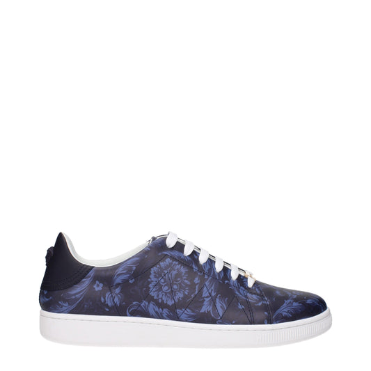 Blue Leather Low Tops