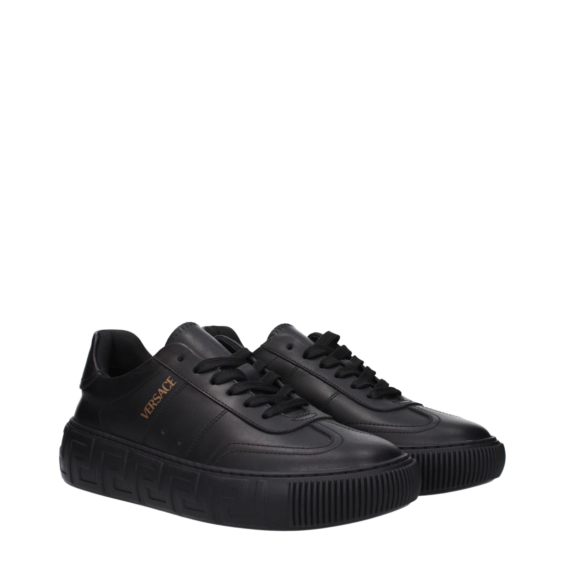 Black Leather Sneakers