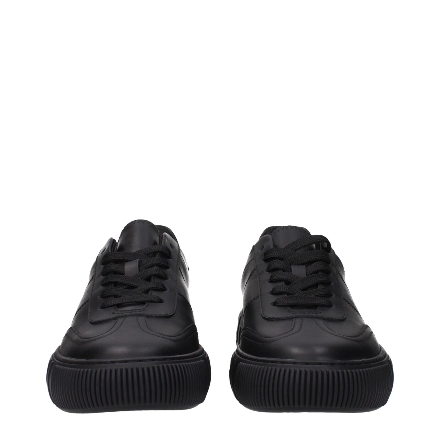 Black Leather Sneakers