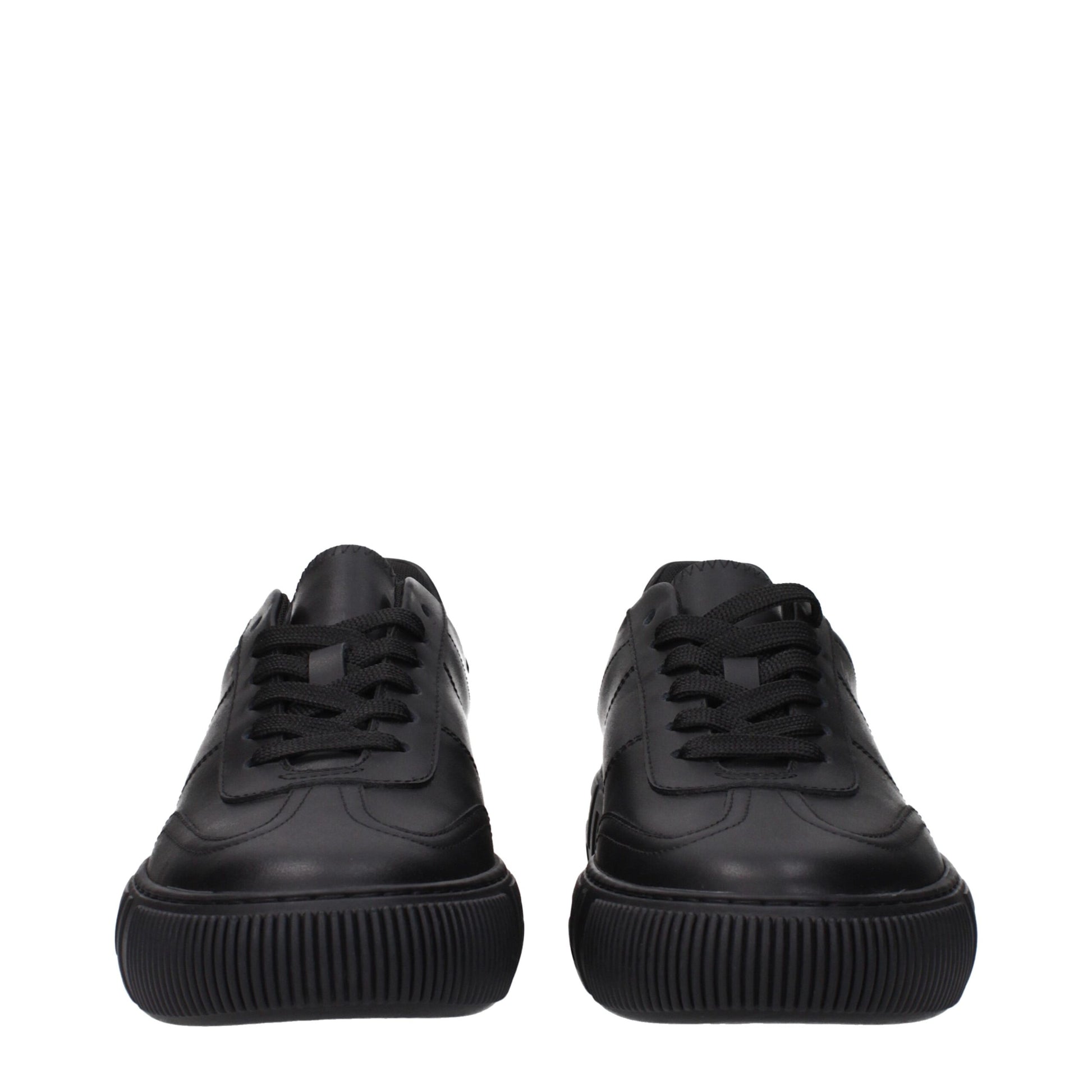 Black Leather Sneakers