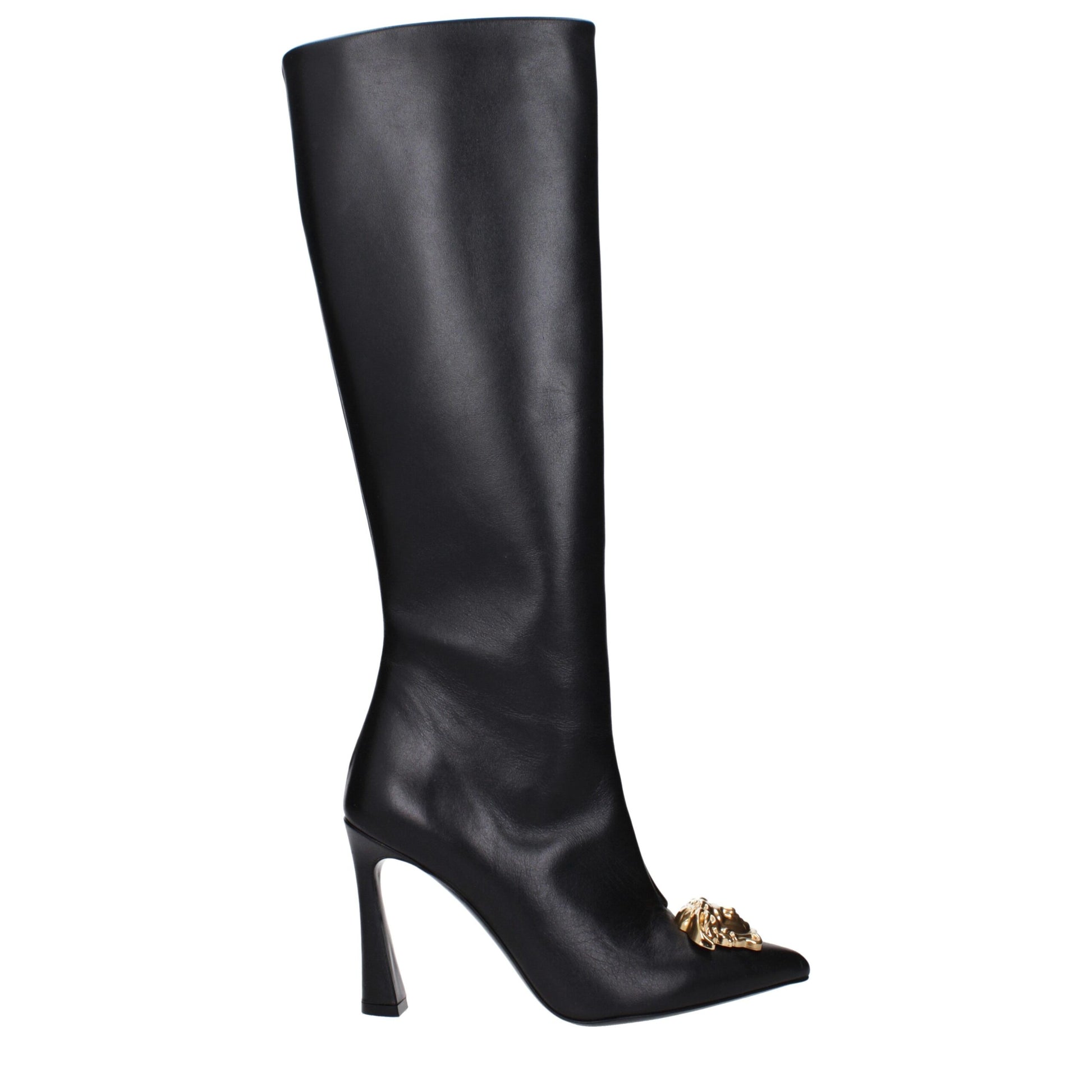 Bota de piel negra