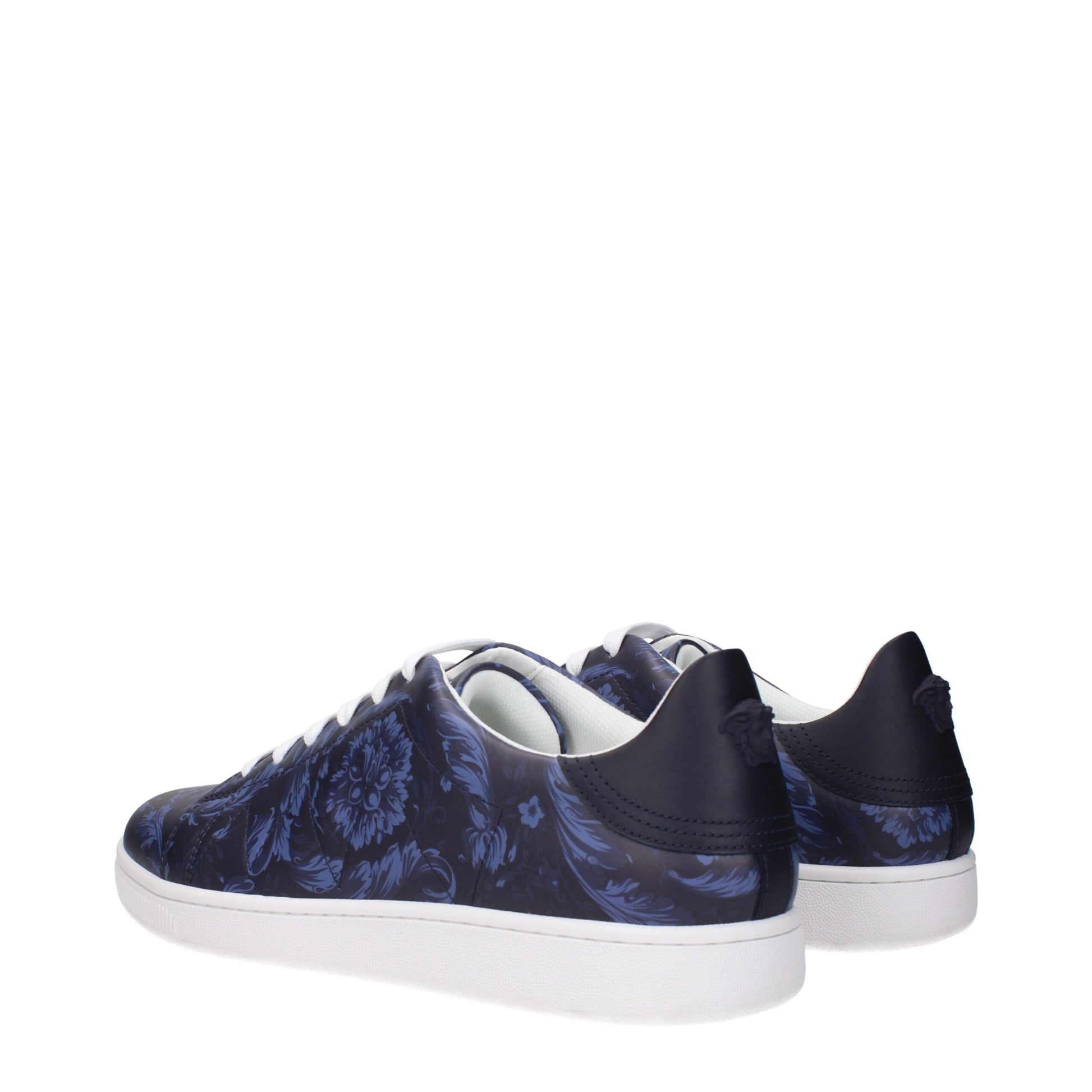 Blue Leather Low Tops