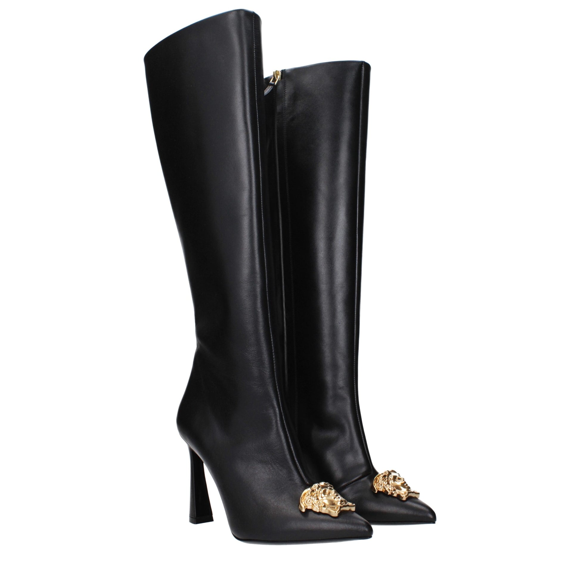 Bota de piel negra