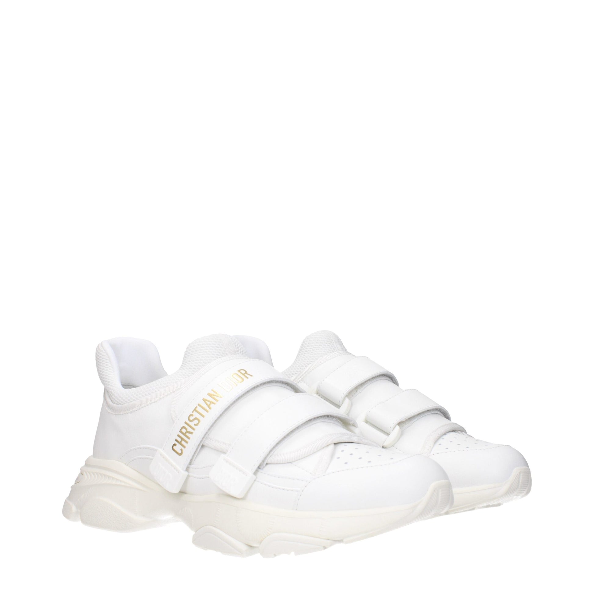 White Leather Athletic Sneakers