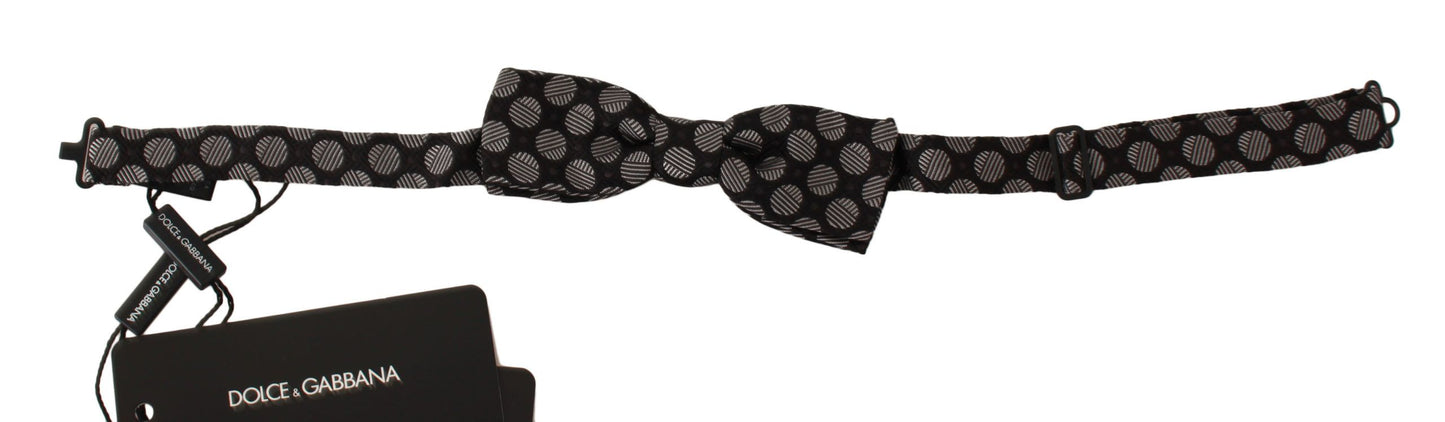 Elegant Polka Dot Silk Bow Tie