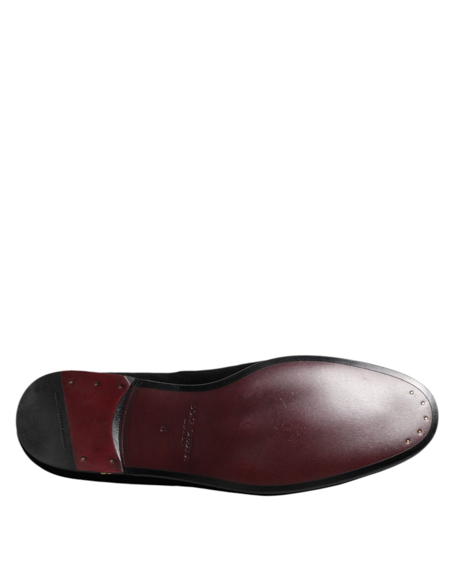 Black Velvet Gold Crown Mens Loafers Shoes