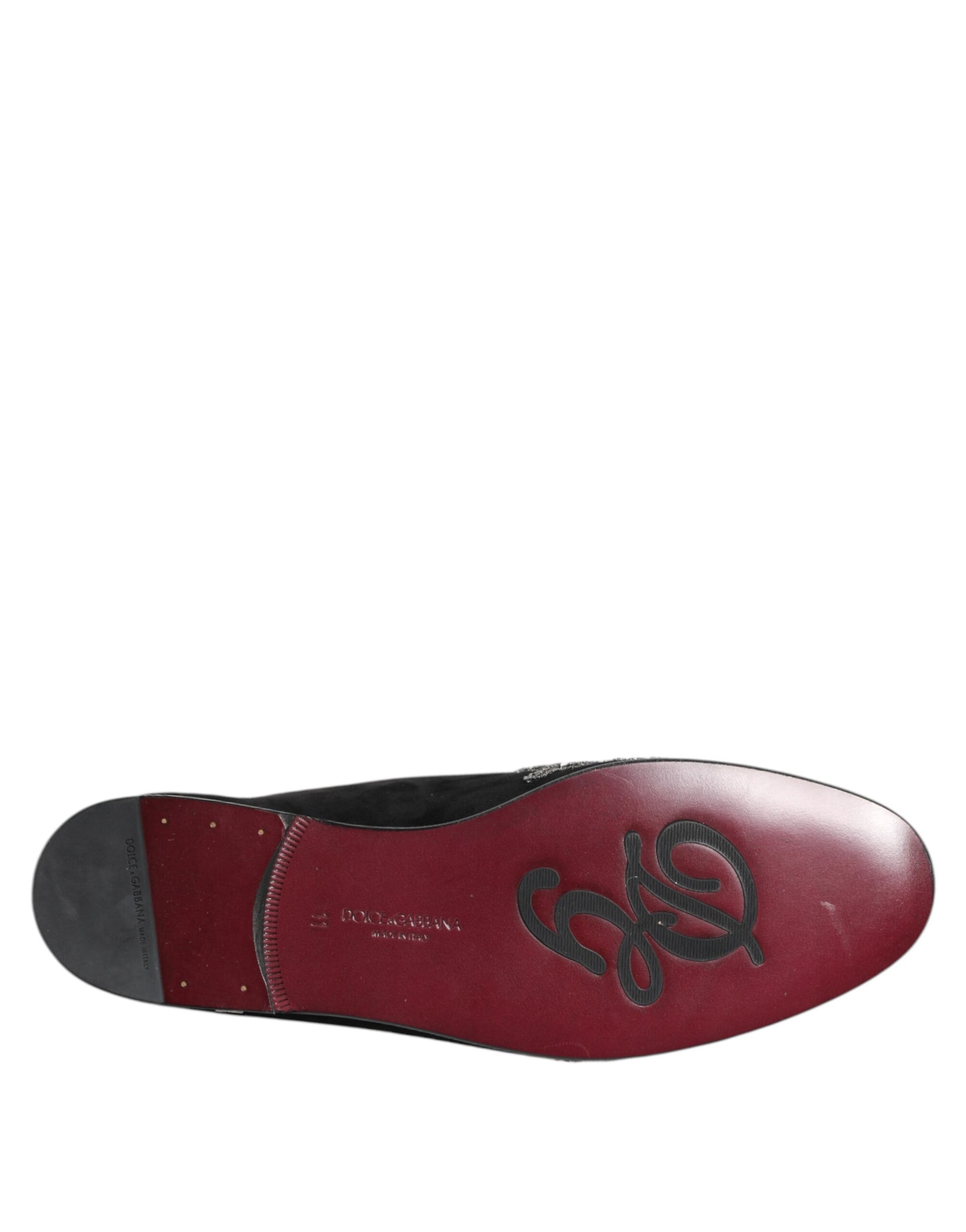 Black Velvet Slides DG Crown Slipper Shoes