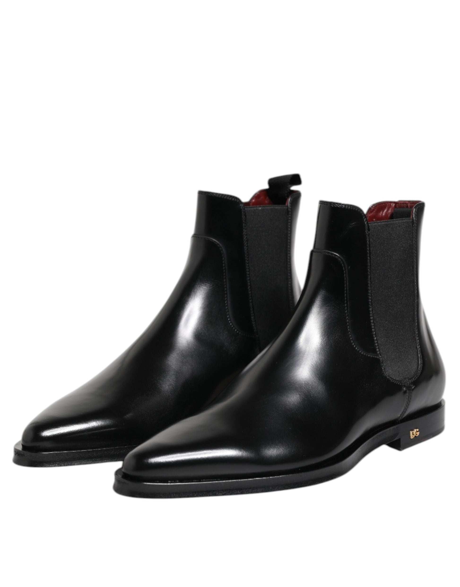 Black Leather MILLENIALS Mid Calf Boots Shoes