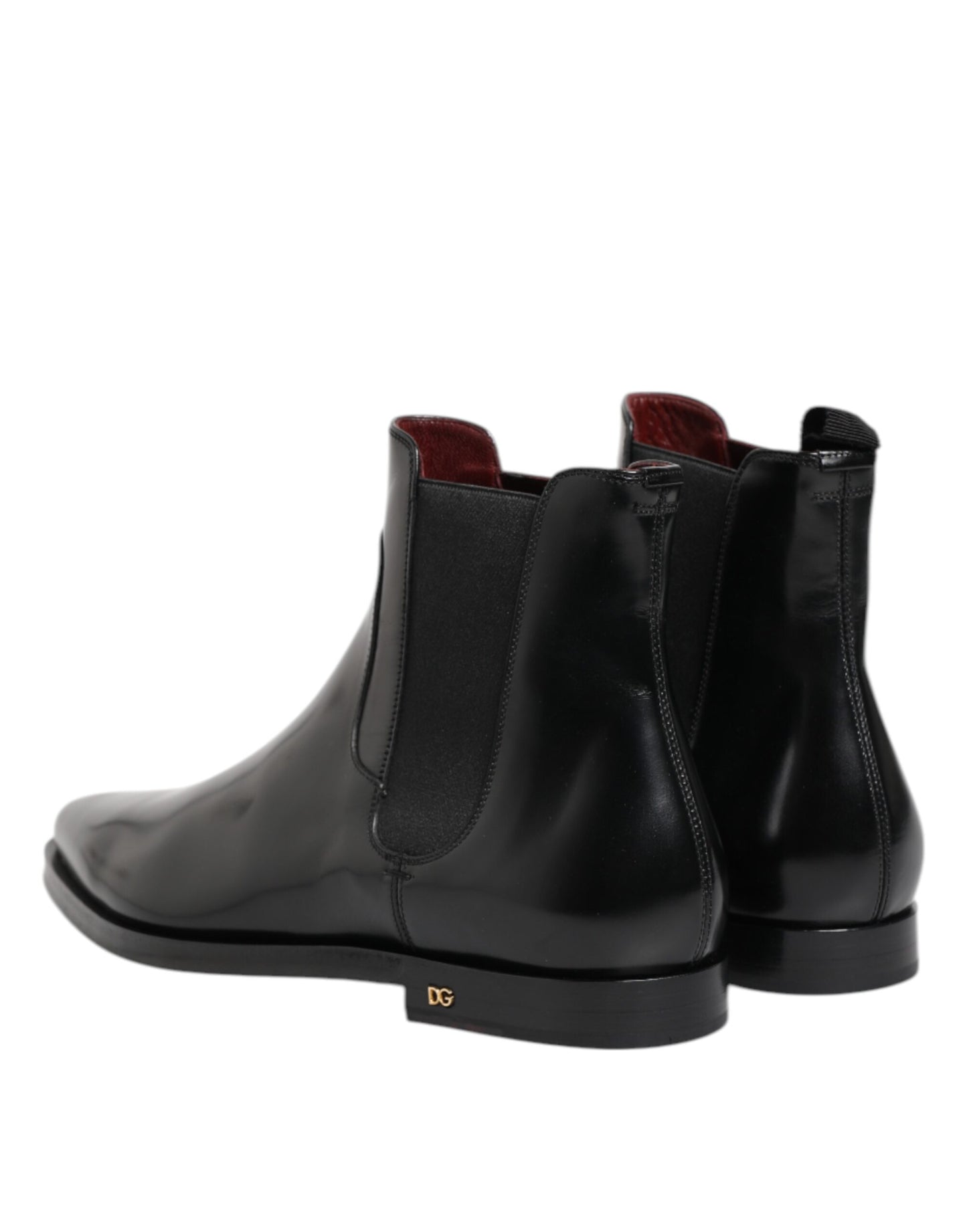 Black Leather MILLENIALS Mid Calf Boots Shoes