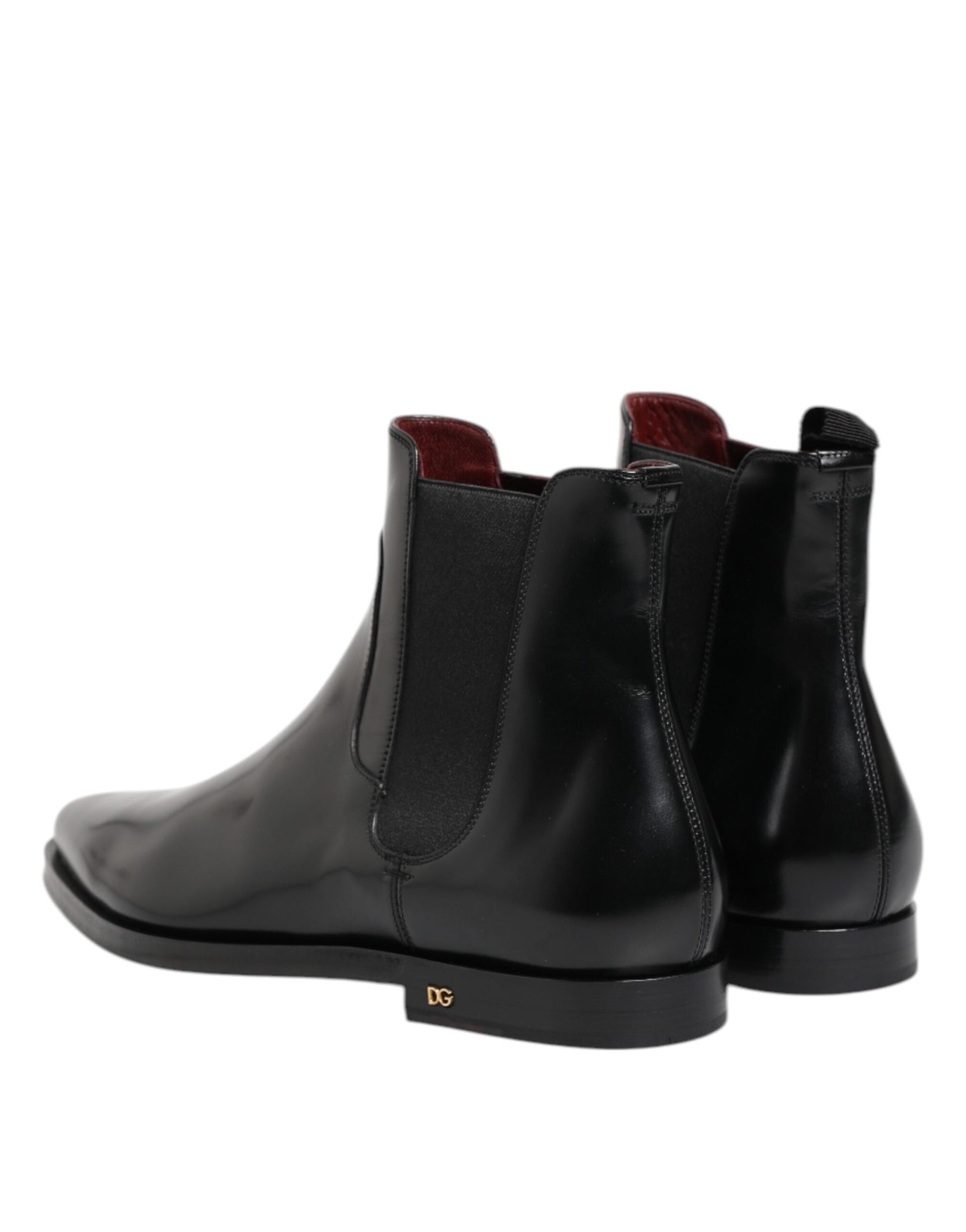 Black Leather MILLENIALS Mid Calf Boots Shoes