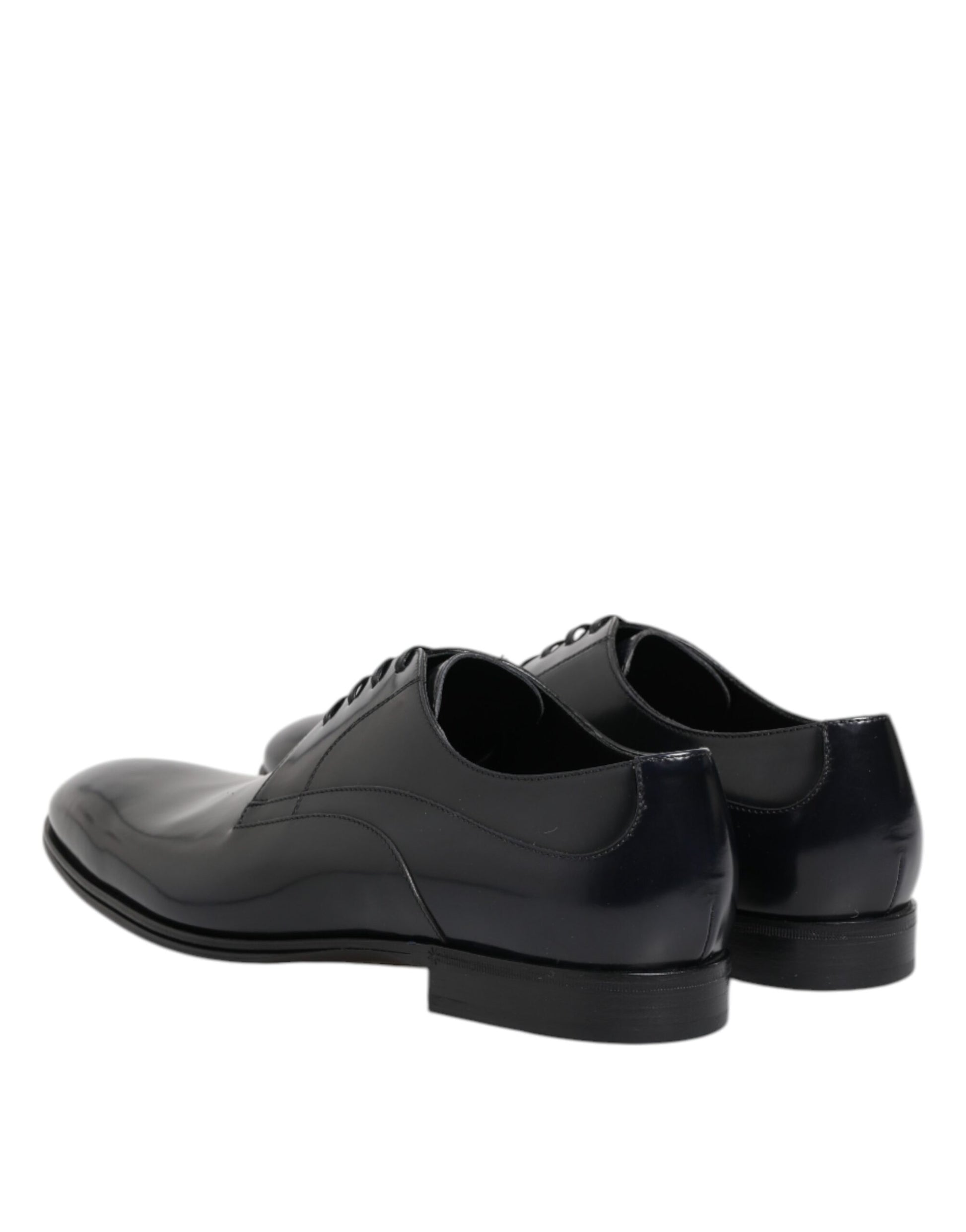 Navy Blue Leather Lace Up Derby Formal Shoes