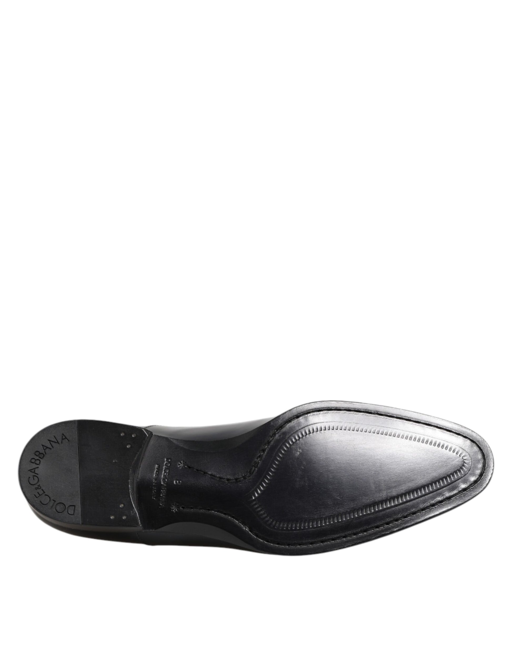 Navy Blue Leather Lace Up Derby Formal Shoes