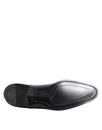 Navy Blue Leather Lace Up Derby Formal Shoes