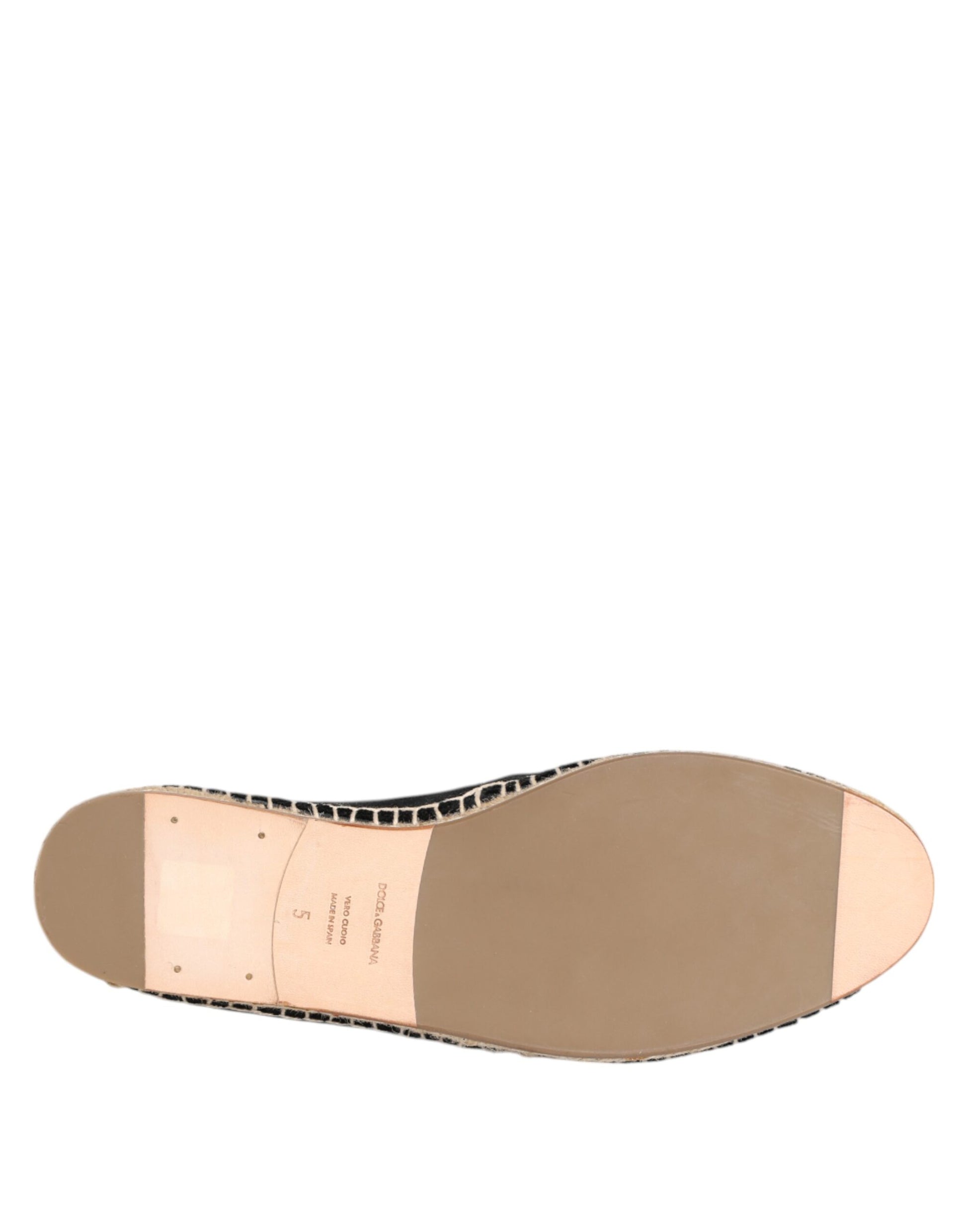 Black Cross Crystal Slip On Espadrille Shoes