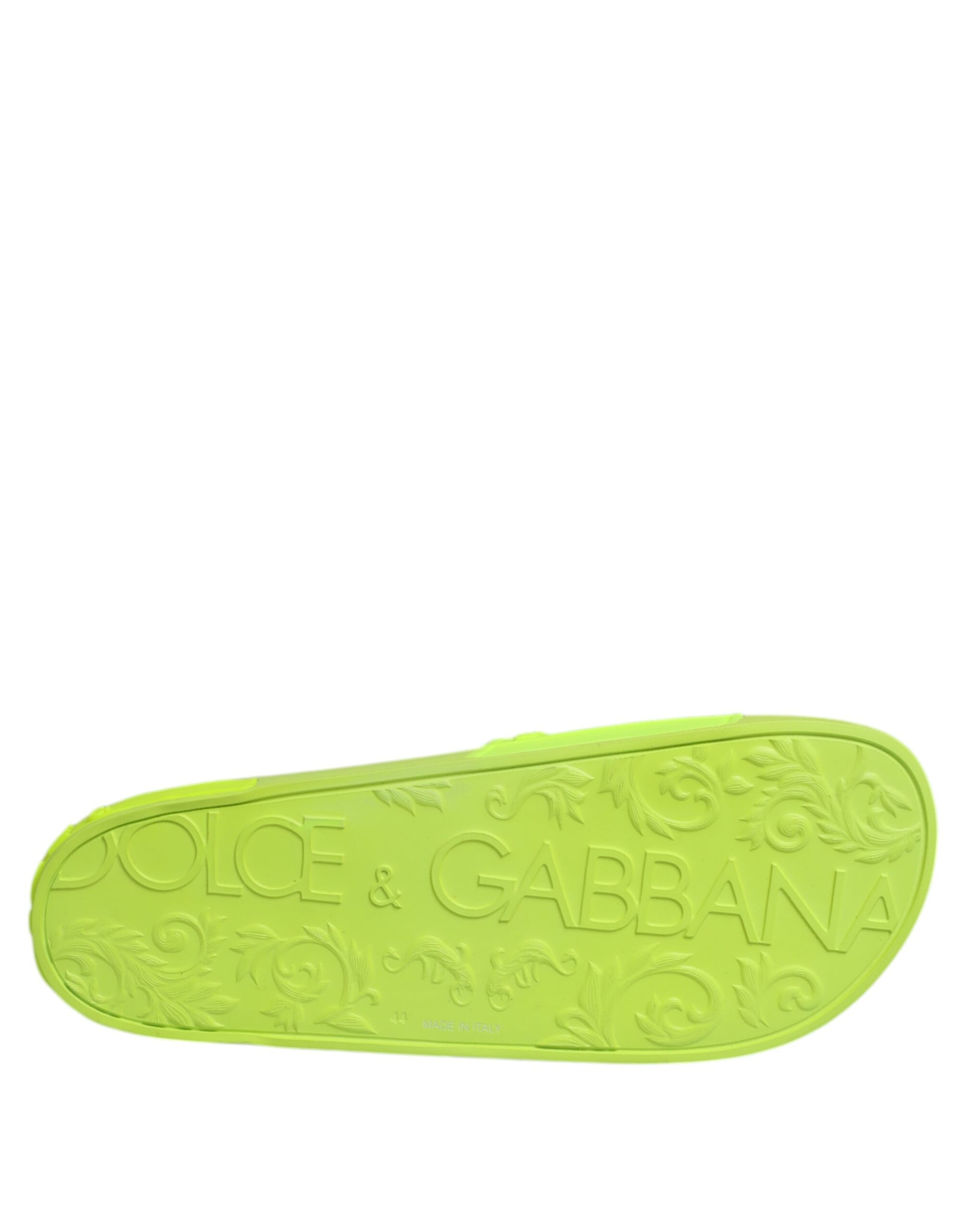 Green Rubber Slides Sandals Beachwear Shoes