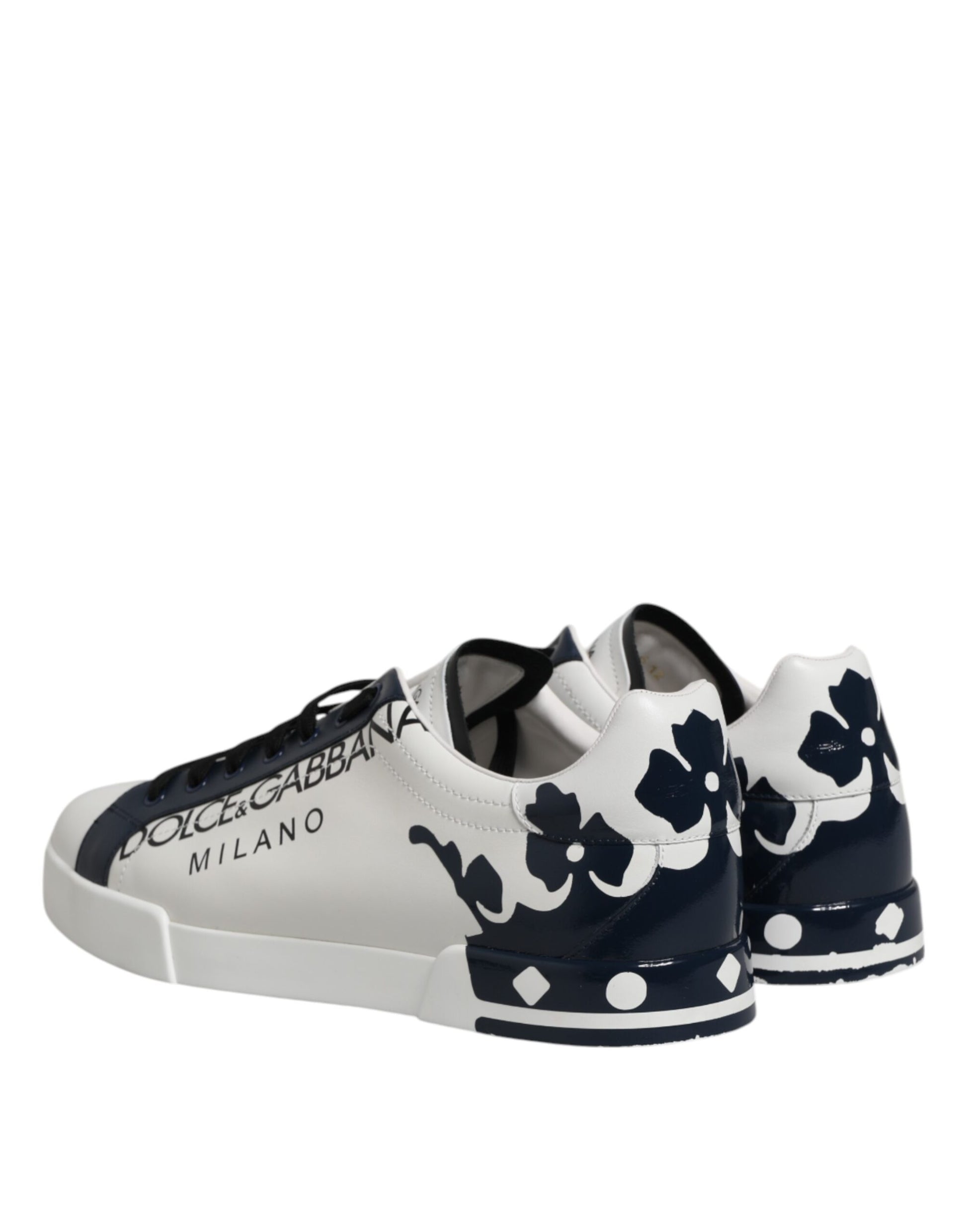 White Blue Crown Low Top Men Sneakers Shoes