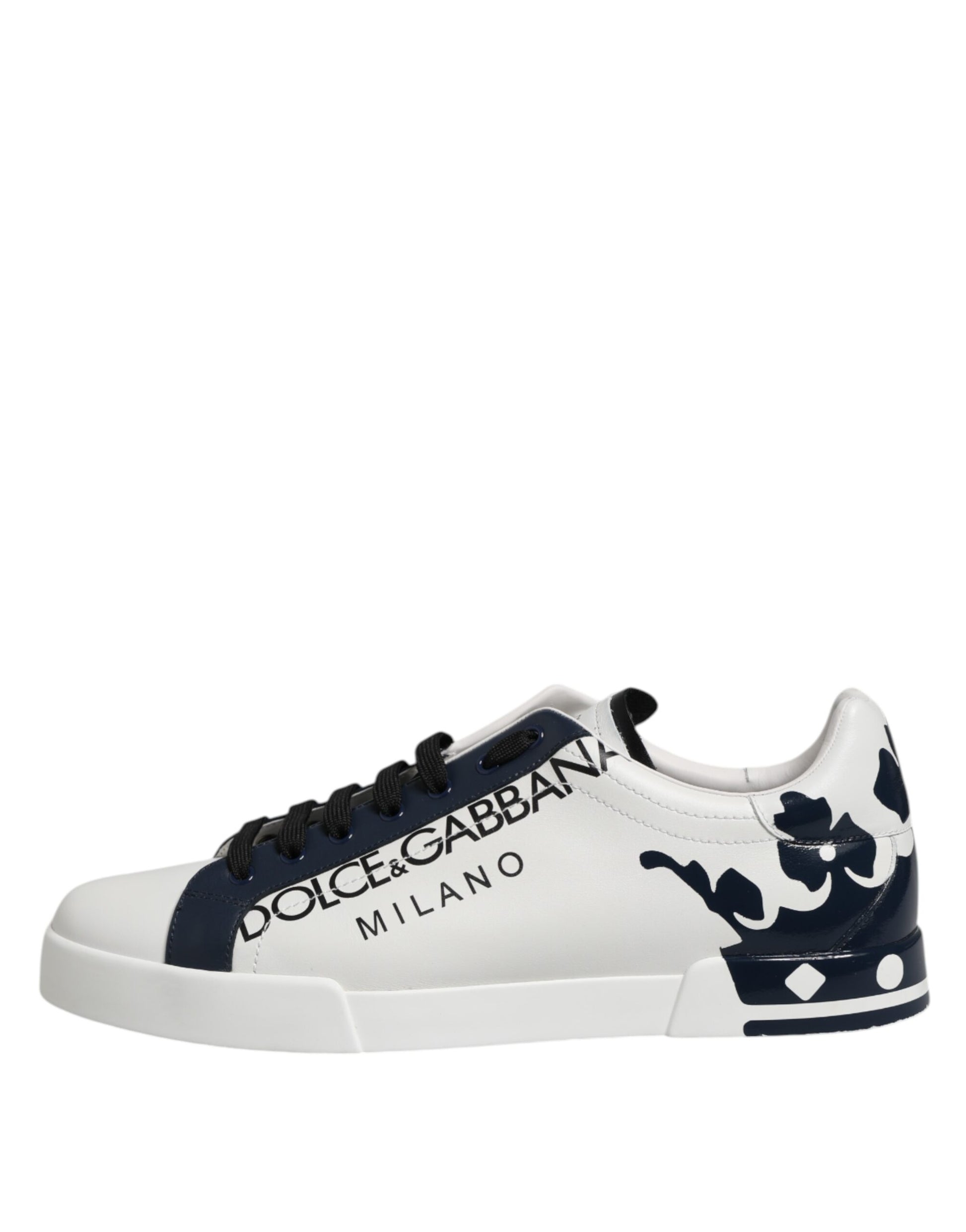 White Blue Crown Low Top Men Sneakers Shoes