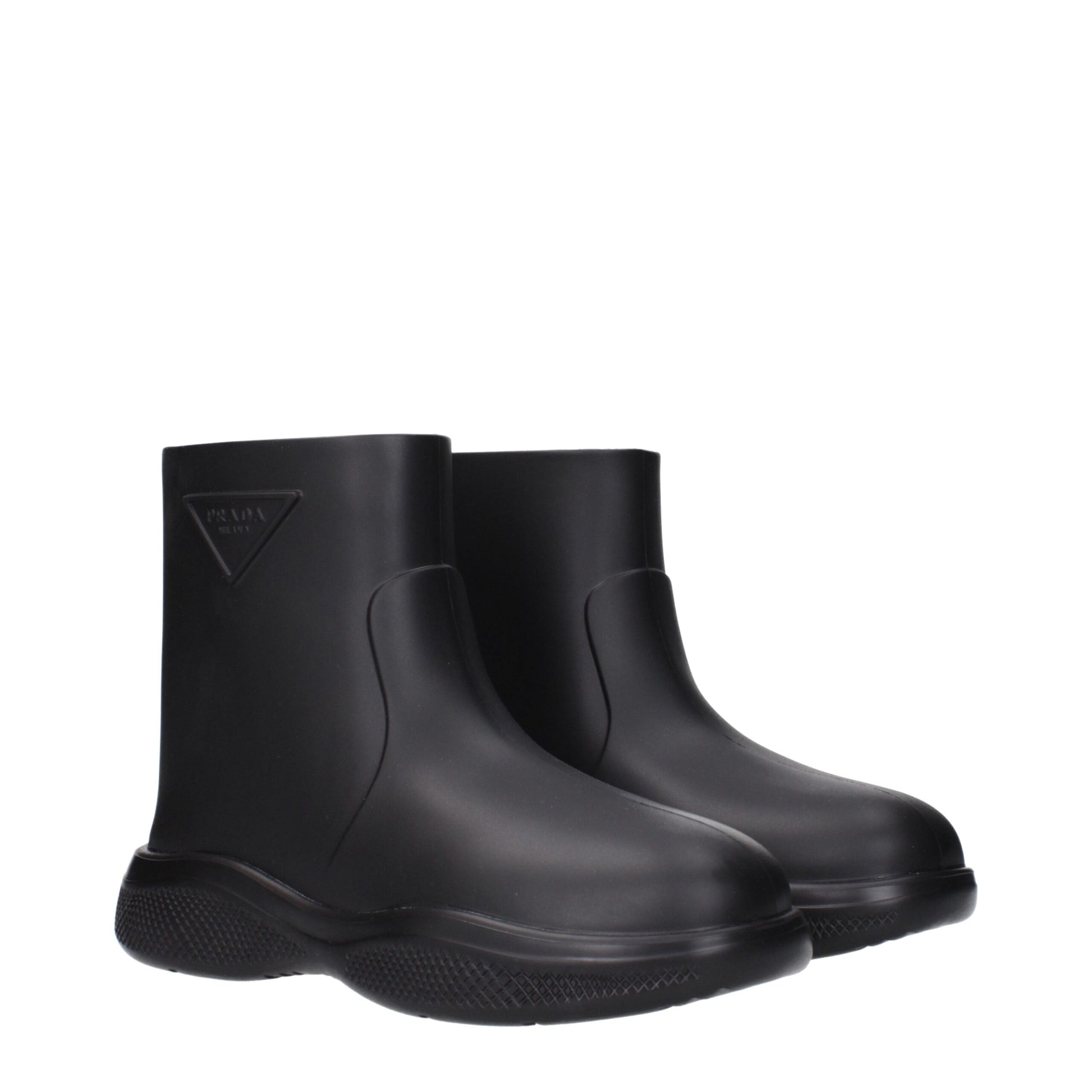 Black Cotton Ankle Boots