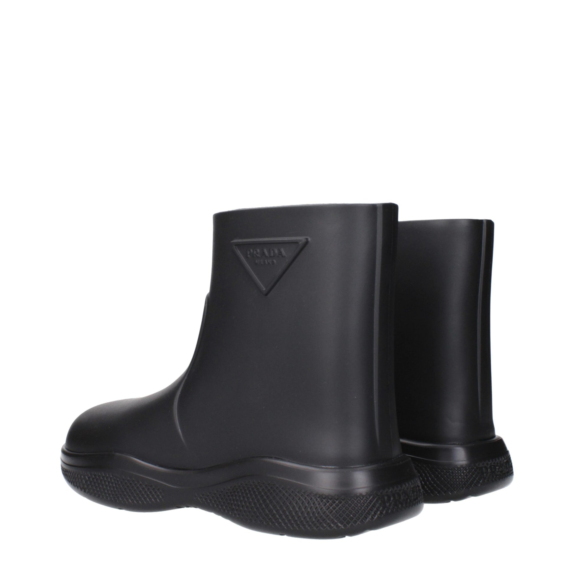 Black Cotton Ankle Boots