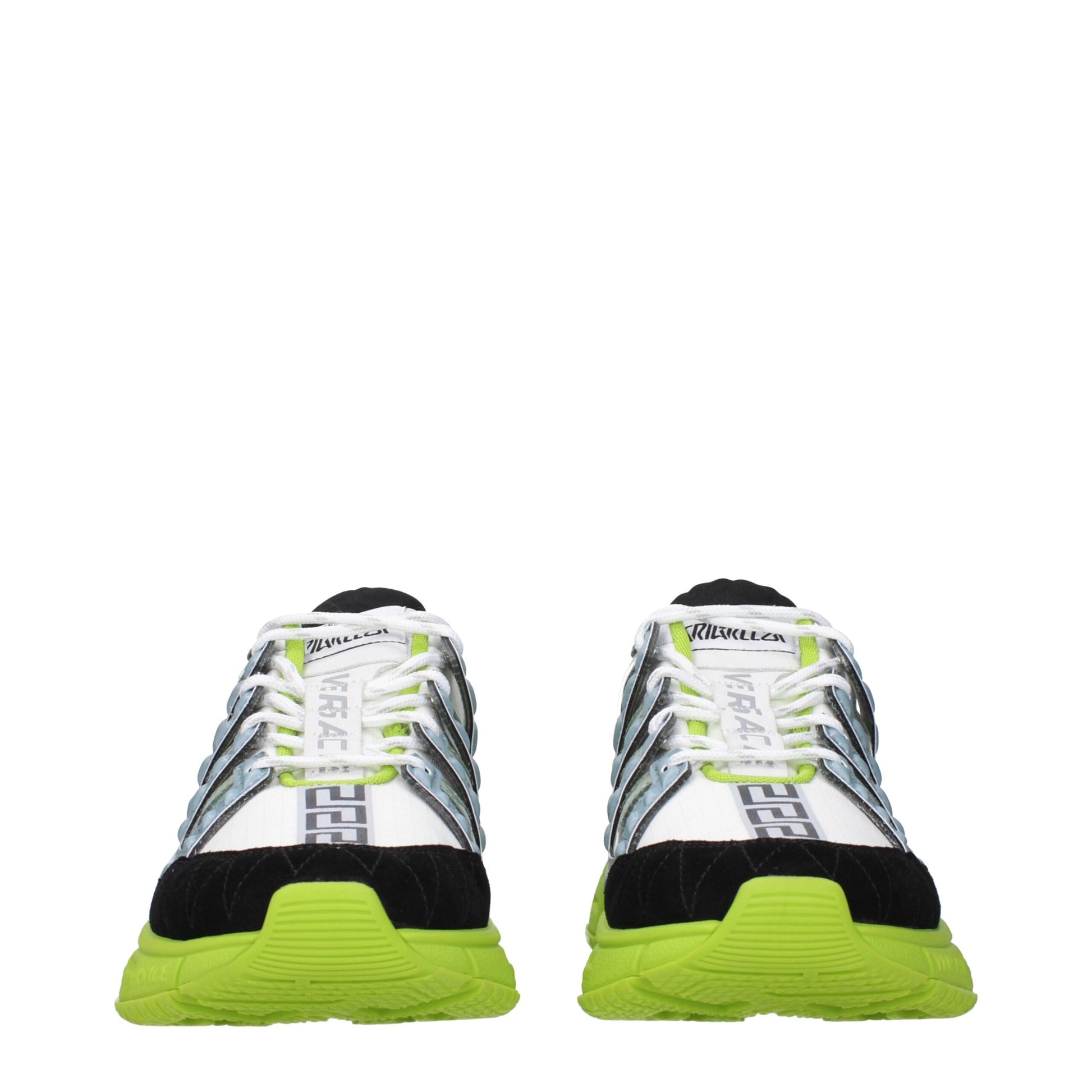 White Fabric Sneakers