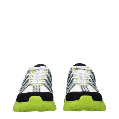 White Fabric Sneakers