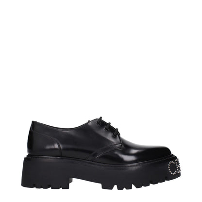 Black Leather Oxfords And Derbies