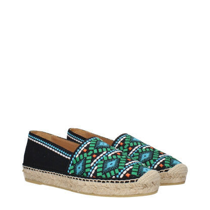 Black Fabric Espadrilles