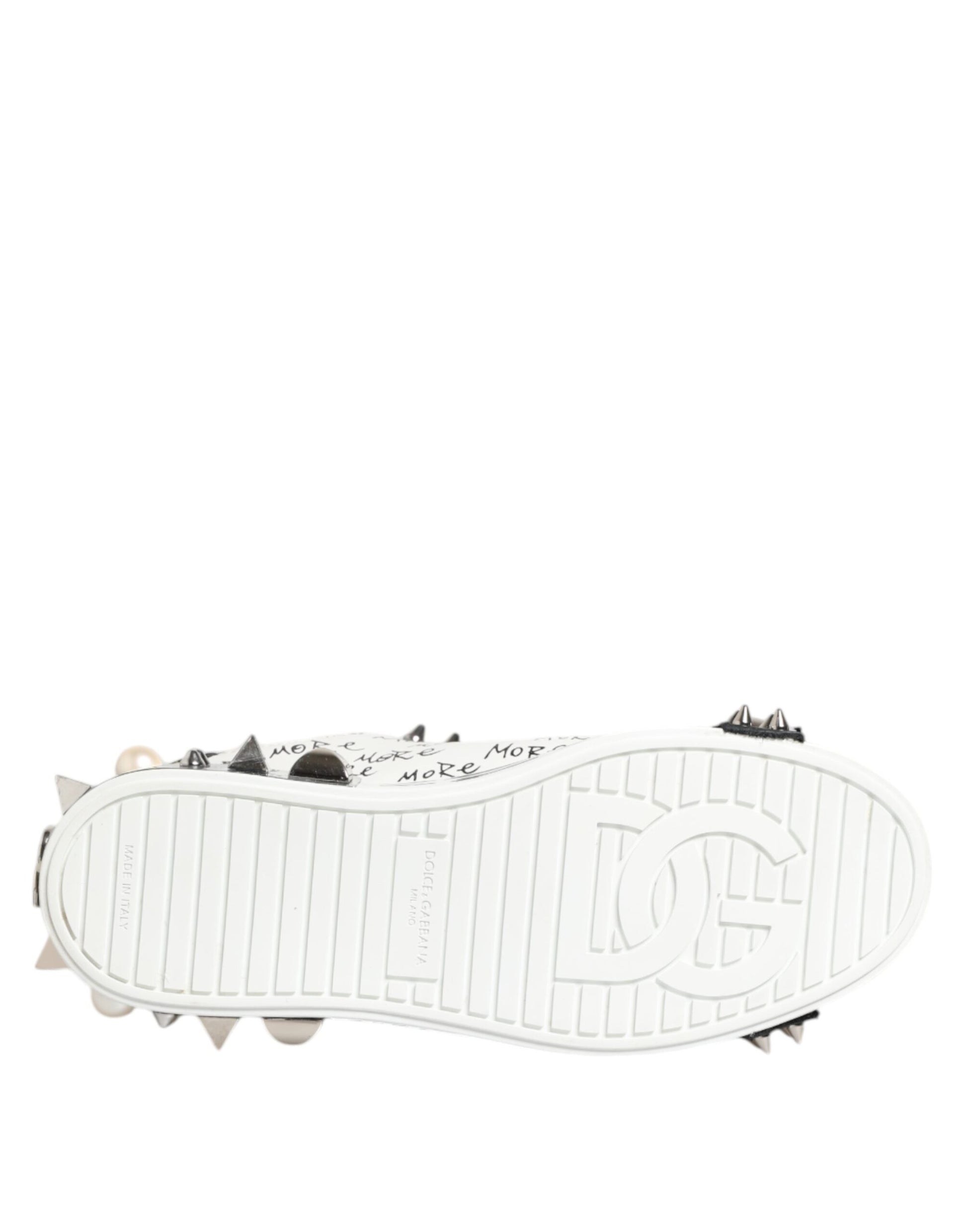 Black White Studded Low Top Sneakers Shoes