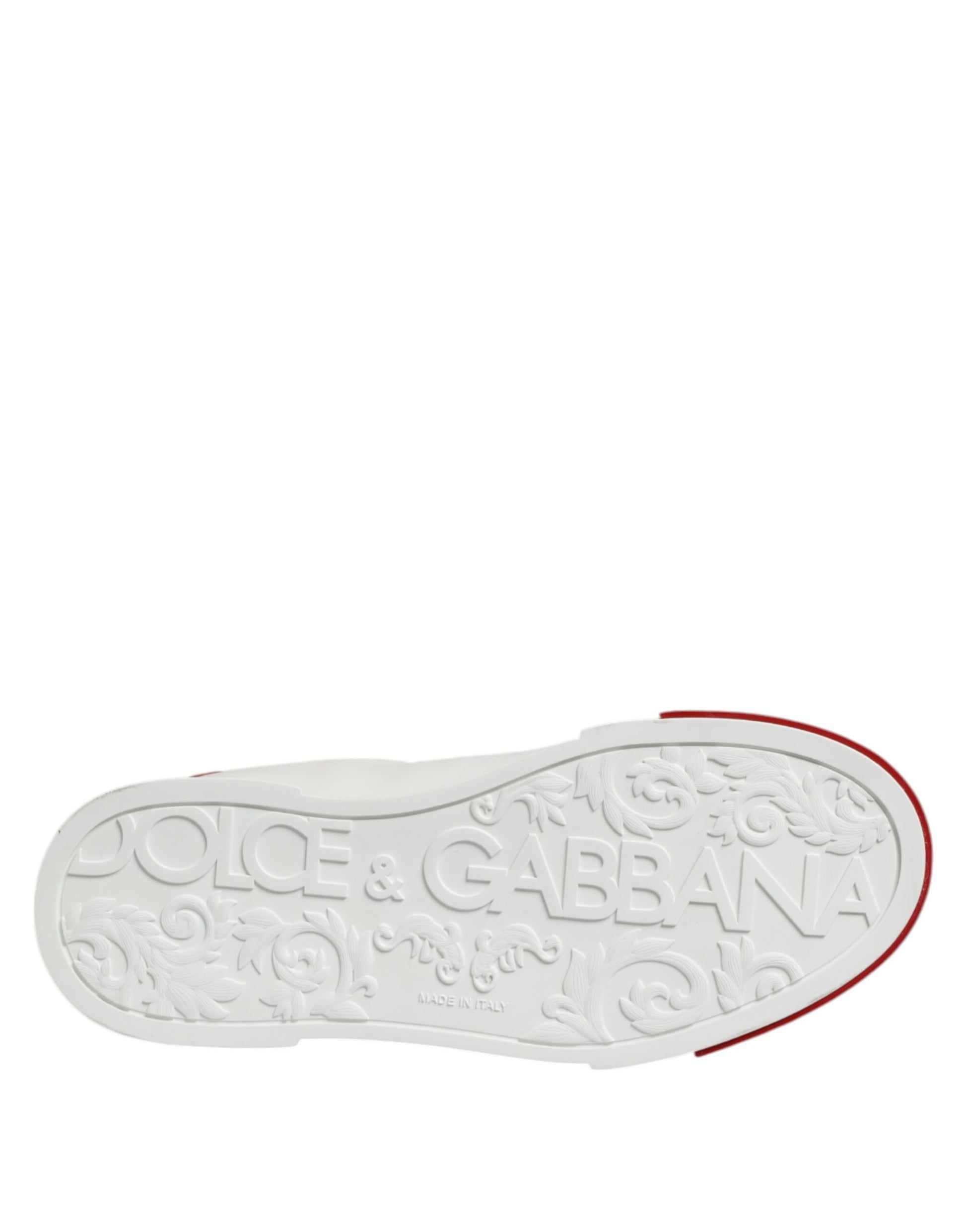 White Leather DG Logo Low Top Sneakers Shoes