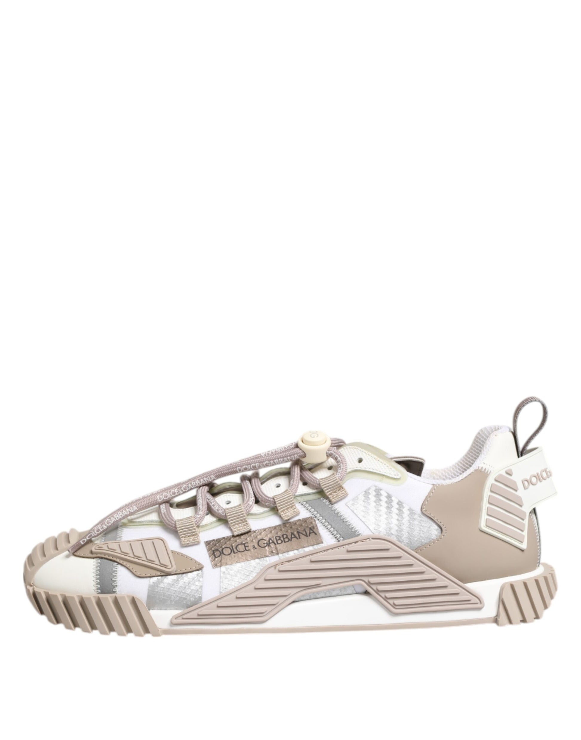 White Beige Leather Low Top NS1 Sneakers Shoes